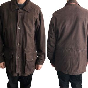 Men’s TIMBERLAND Classic Leather Jacket Waterproof Brown Large